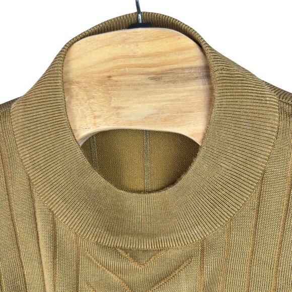 George Foreman Signature Collection Sweater Mens 3XB  Brown Ribbed Crewneck - Picture 3 of 11